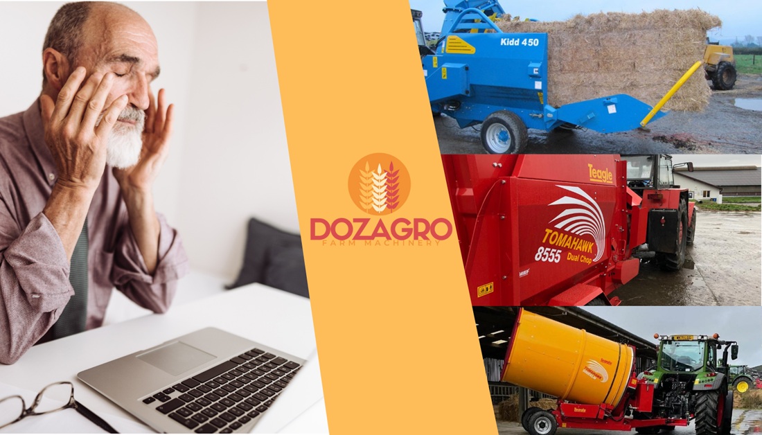 Maszyny rolnicze i logo Dozagro